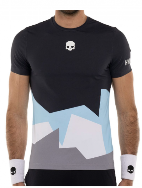 Hydrogen Mountains Tech T-Shirt Blue Navy/White/Grey/Light Blue Man