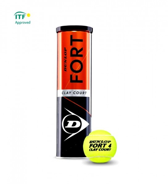 Dunlop Fort Clay Court 4 lopte za tenis