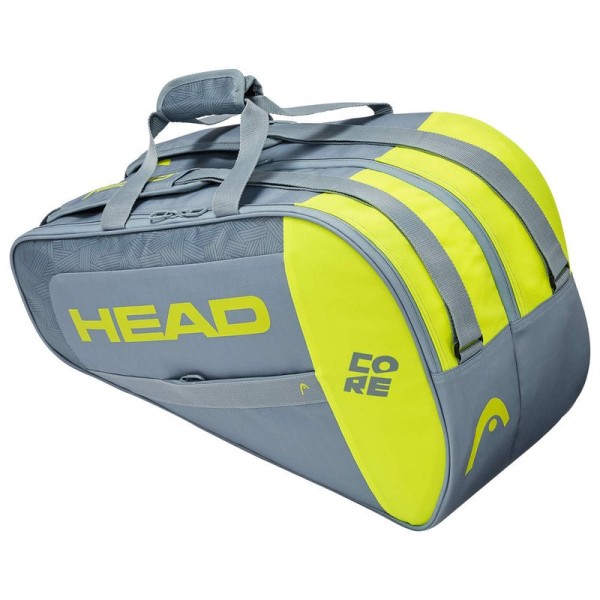 Head Core Padel Combi Gray/Neon Yellow Padel Bag