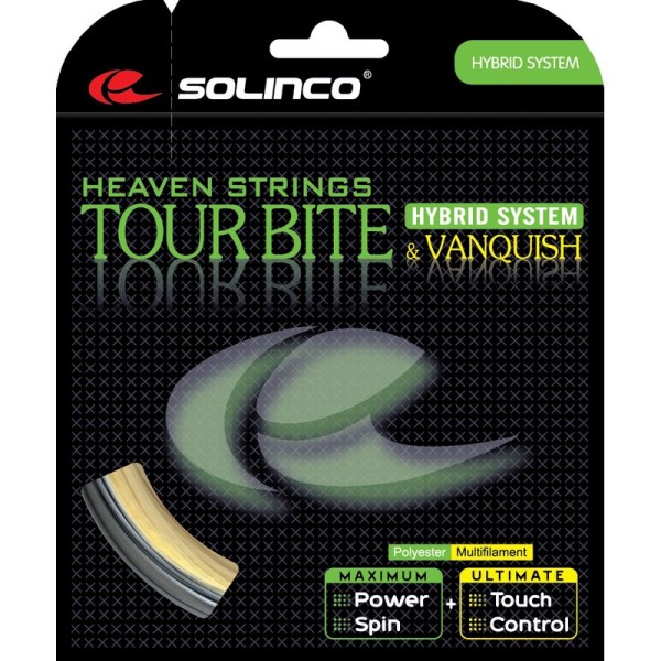 Solinco Vanquish + Tour Bite 17+16 12 m 1,25+1,30 mm