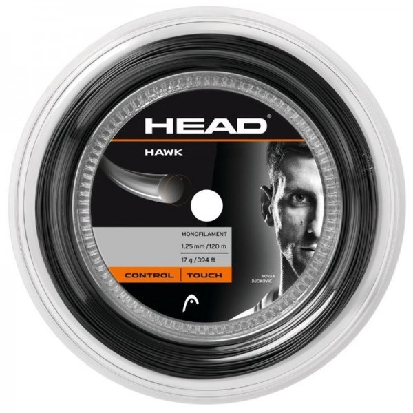Head Hawk 17 Black 200 m žice za tenis