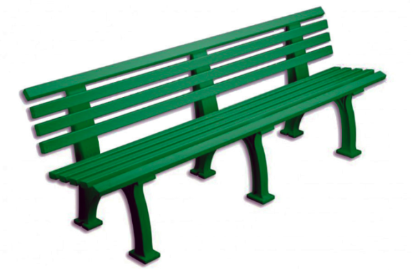 Plastična klupa za teniske terene - 200 cm Green